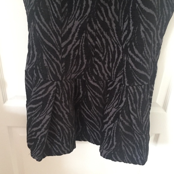 Free People Textured Zebra Print Flare Mini Dress - Picture 6 of 8